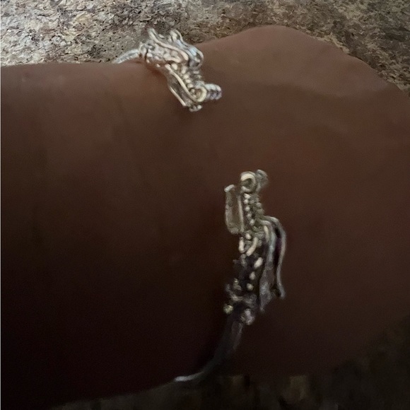 Unisex  Silver Viking Nordic Thor Chinese double Dragon Cuff Bangle Bracelet - Picture 3 of 7